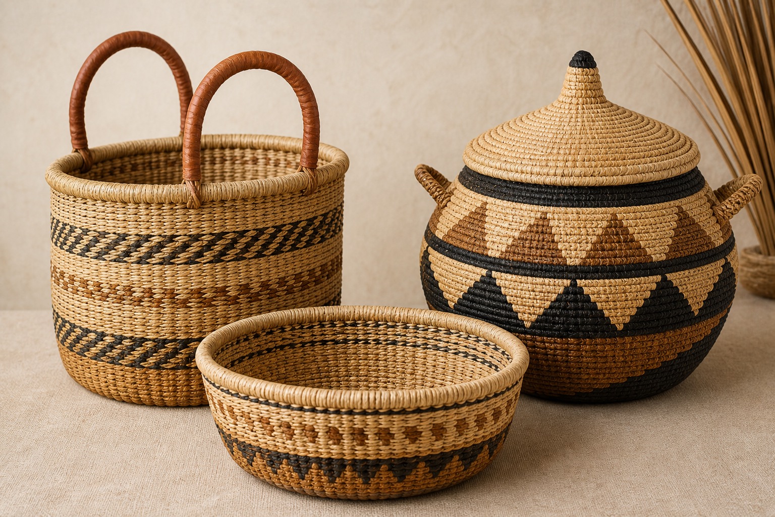 Panier déco tressé